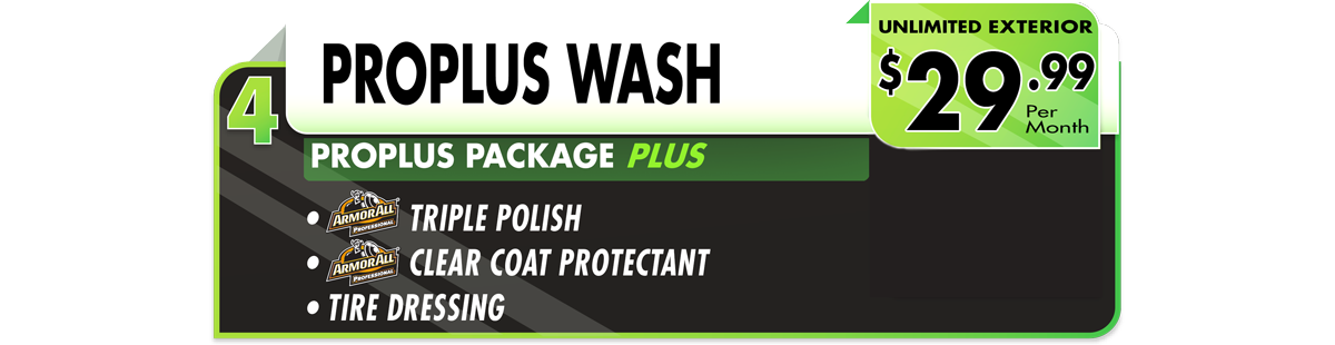 Pro plus unlimited exterior wash
